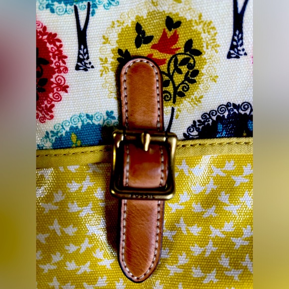 Fossil Handbags - Fossil Crossbody purse yellow birds and trees